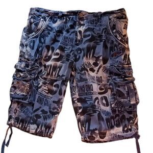 Hiking Cargo Camouflage Combat Shorts Green Multi Men's Size 36 by: AOWOFS